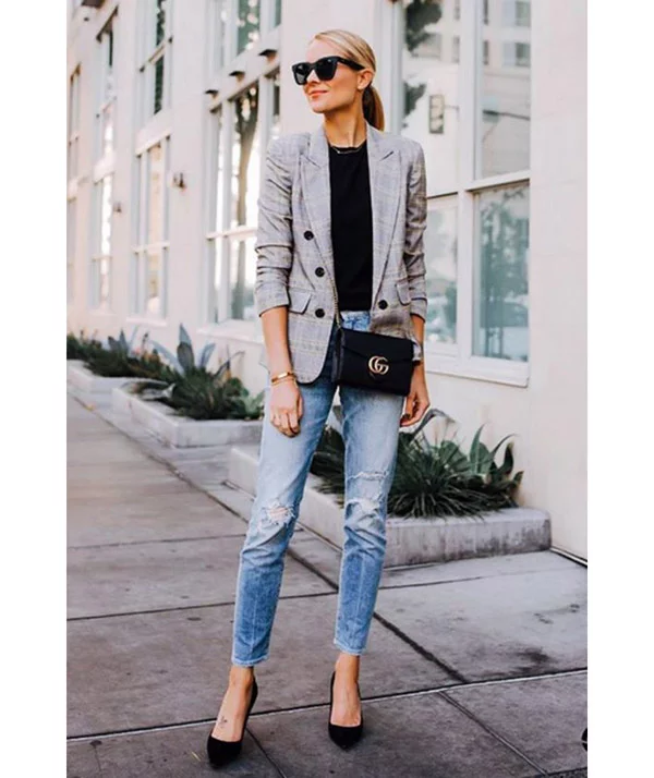 Cropped Jeans Office Outfits