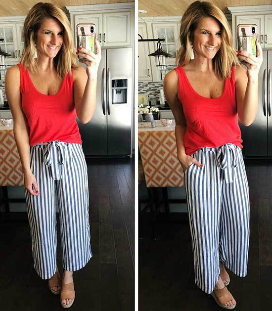 High Waisted Wide Leg Palazzo Trousers Outfits