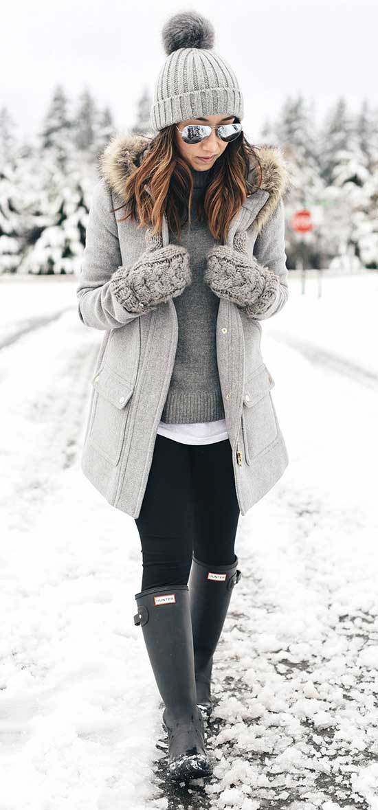Winter Outfits with Gloves 2019