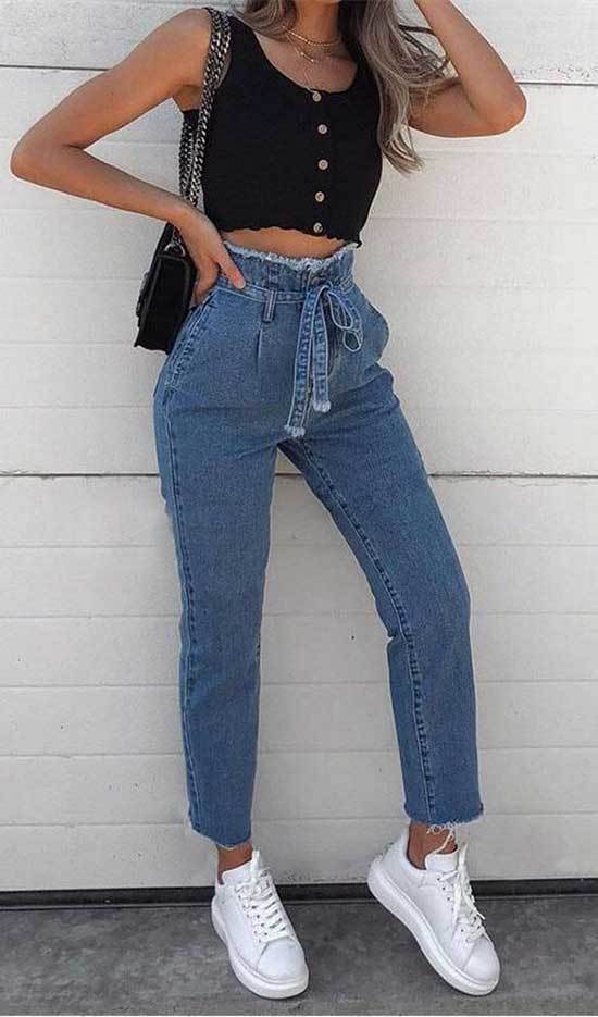 Outfit Ideas for School with Mom Jeans