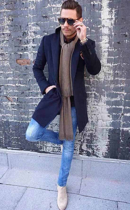 Mens Winter Business Casual Denim Outfits