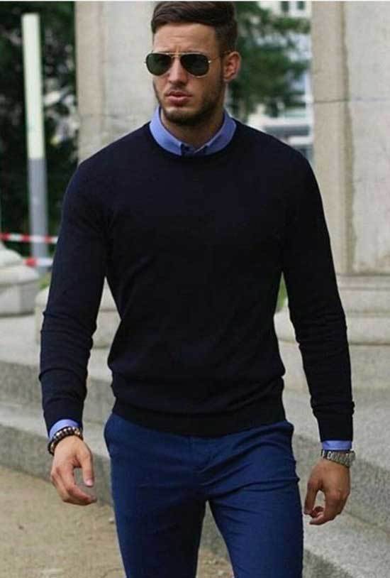 Mens Winter Business Casual Sweater Outfits