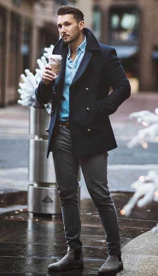 Men Street Style Outfits with Boots