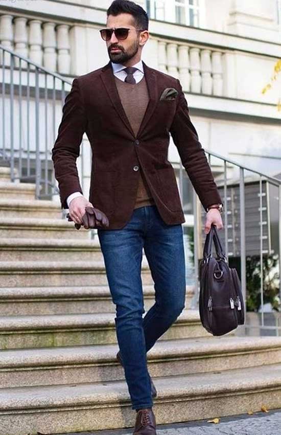 Men Business Casual Jeans Outfits-14