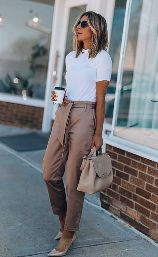 Work High Waisted Outfits for Fall-17