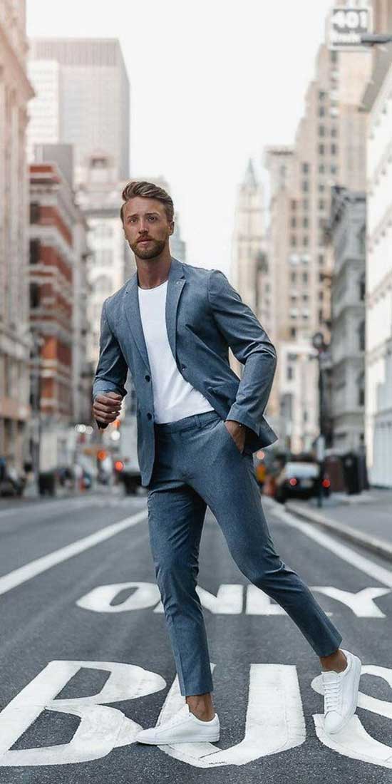 Men Business Casual Outfits with Sneakers-21