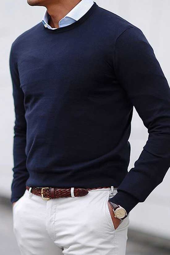 Men Business Casual Chinos Outfits-8