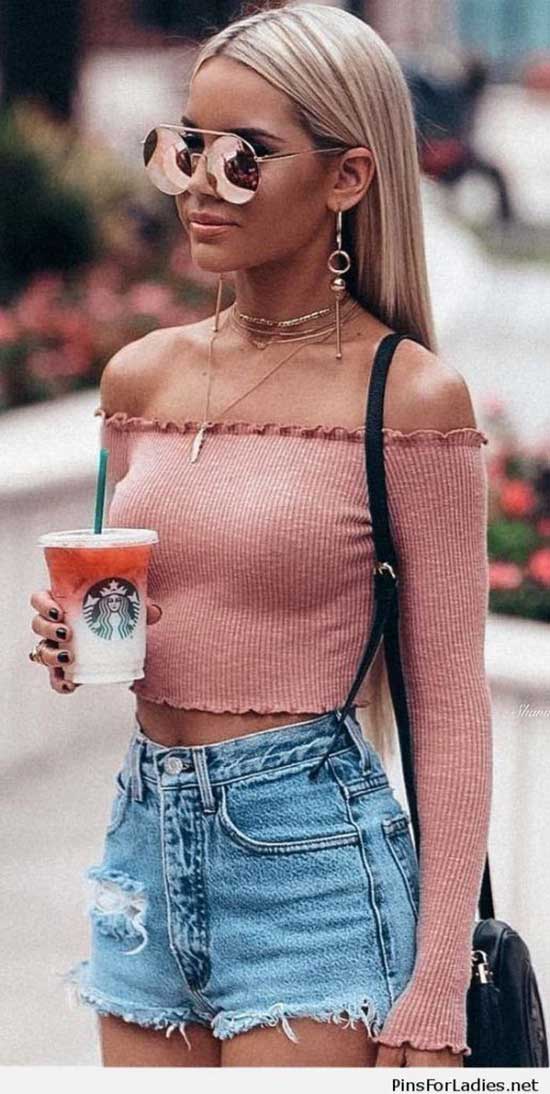 Cute Casual Summer Crop Top Outfits-8
