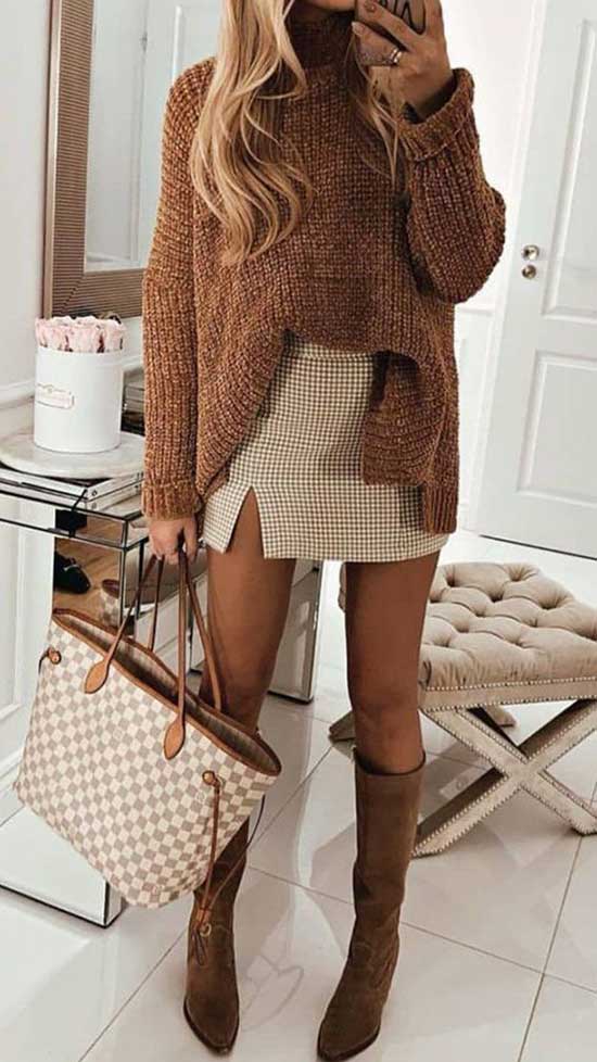 Trendy Cute Outfits with Oversized Sweaters-14