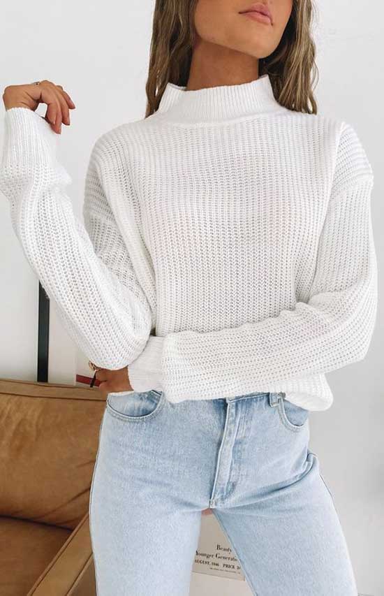 Cute Outfits with Oversized Knitted Sweaters-28